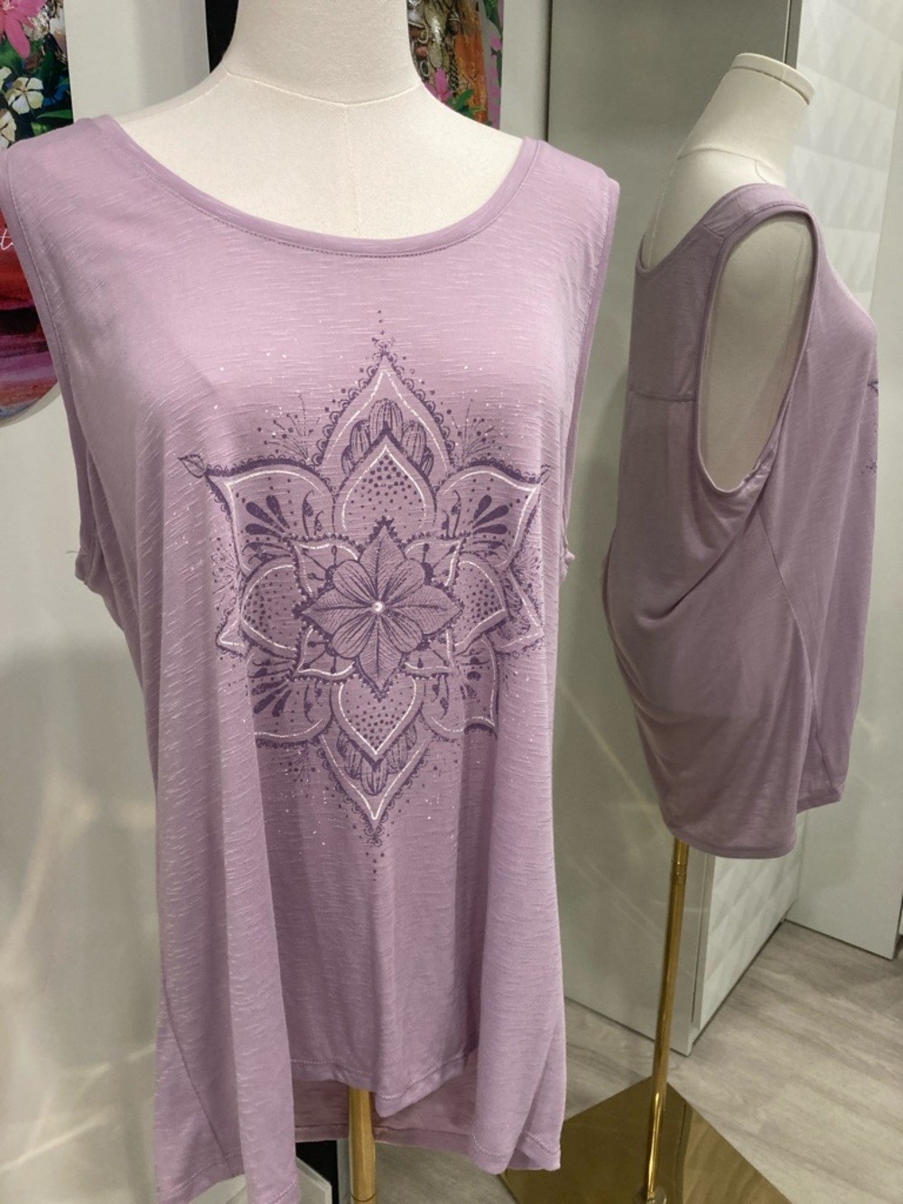 GAIAM Lavender Mandala Sleeveless Tank
